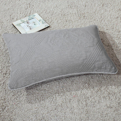 DaDa Bedding Vintage Stone Wash Grey Floral Matelassé Bedspread