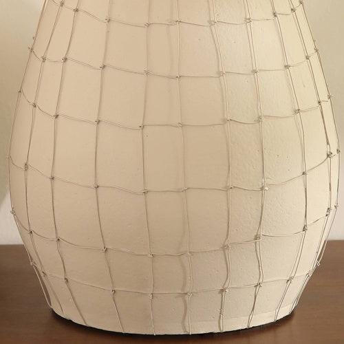 Leianna Handmade Large Terracotta Vase With Wireframe Contemporary Design, Handmade.