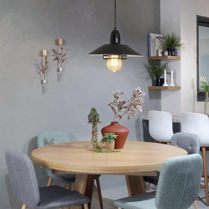 Farmhouse Vintage Pendant Light Black Fixture Pendant Lights With Spring Frame Adjustable Metal Hanging Lamp For Kitchen Island Dining Room Bedroom Living Room Barn Entryy,E26