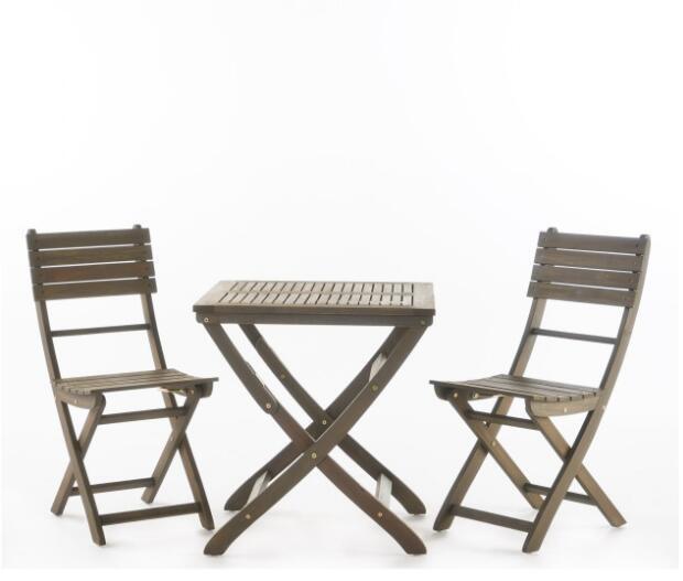 Foldable bistro table and chairs set ideal for compact dining spaces, combining functionality and elegance in design.