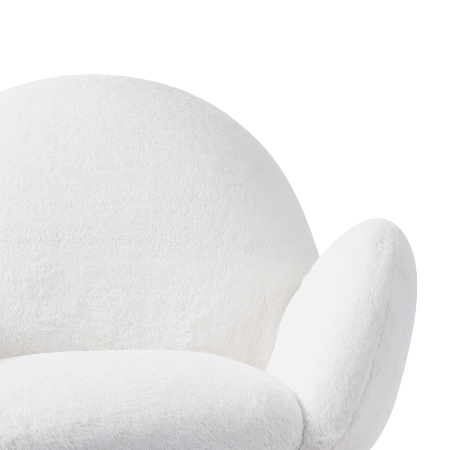 Cozy chair featuring Beech wood frame and soft faux lamb fabric upholstery, ideal for comfortable seating.