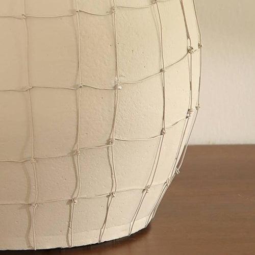 Leianna Handmade Large Terracotta Vase With Wireframe Contemporary Design, Handmade.