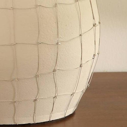 Leianna Handmade Large Terracotta Vase With Wireframe Contemporary Design, Handmade.