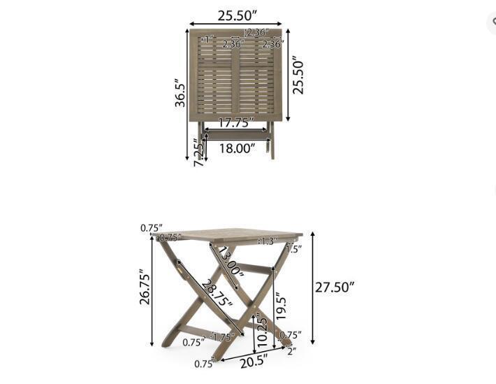 Foldable bistro table and chairs set ideal for compact dining spaces, combining functionality and elegance in design.