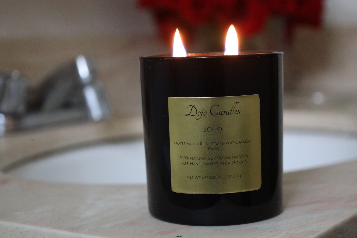 Soho Luxury Candle inspired by Baies Diptyque dupe, offering elegant fragrance and sophisticated home ambiance