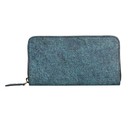 Kochi | Dark Indigo Coconut Leather Long Zip Wallet