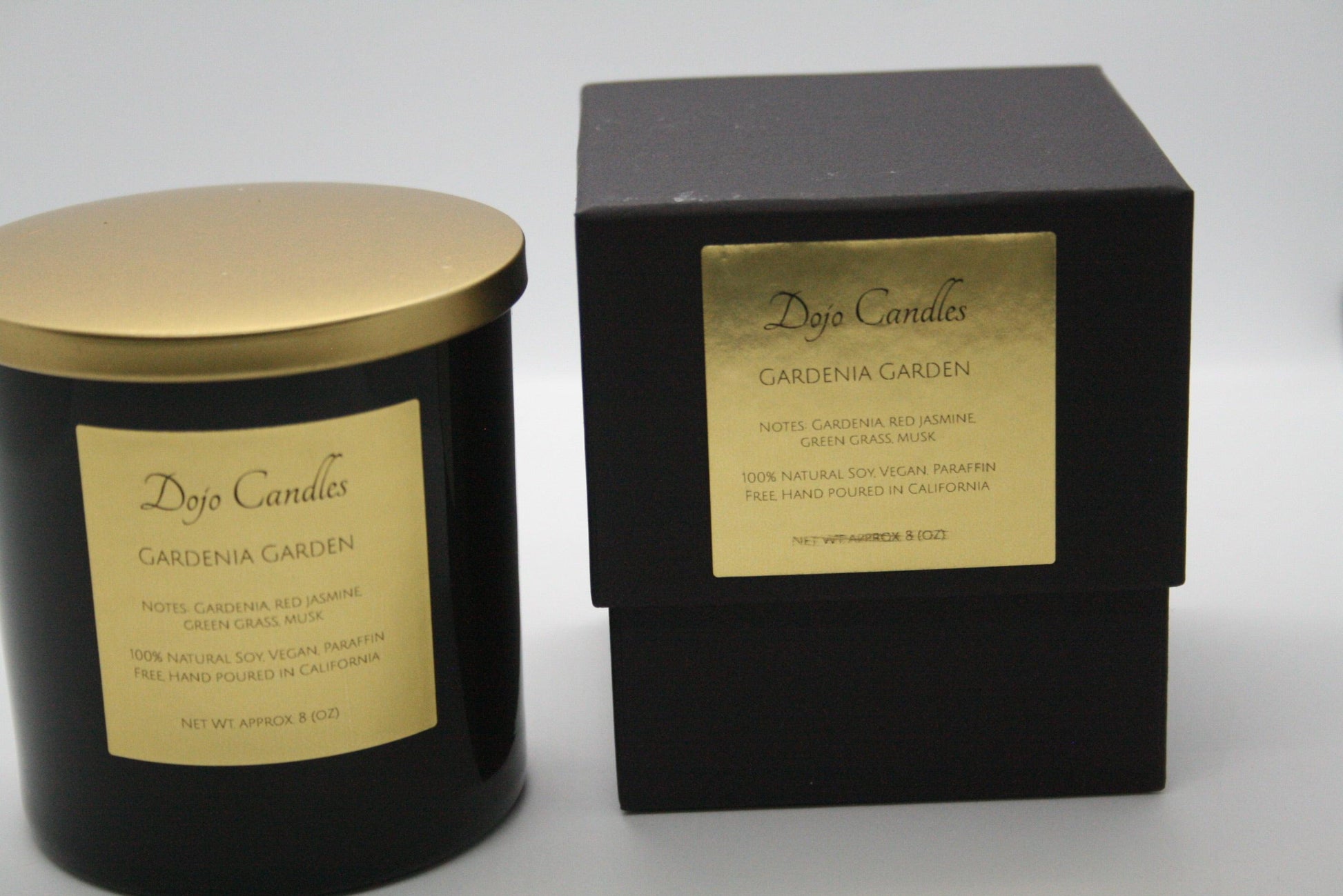 Elegant Gardenia Gardens luxury candle enhancing home ambiance with sophisticated fragrance and design.