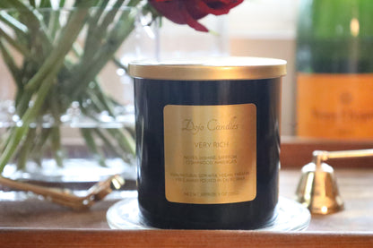 Elegant luxury candle displayed at Puck's Home Store, perfect for enhancing home ambiance and decor.