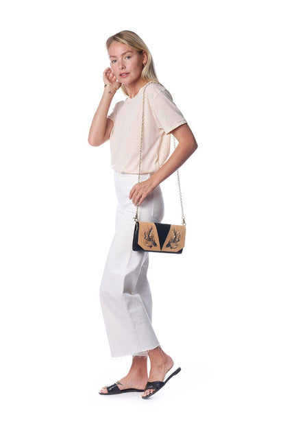 Elegant crossbody bag and stylish clutch combination perfect for formal occasions and daily use