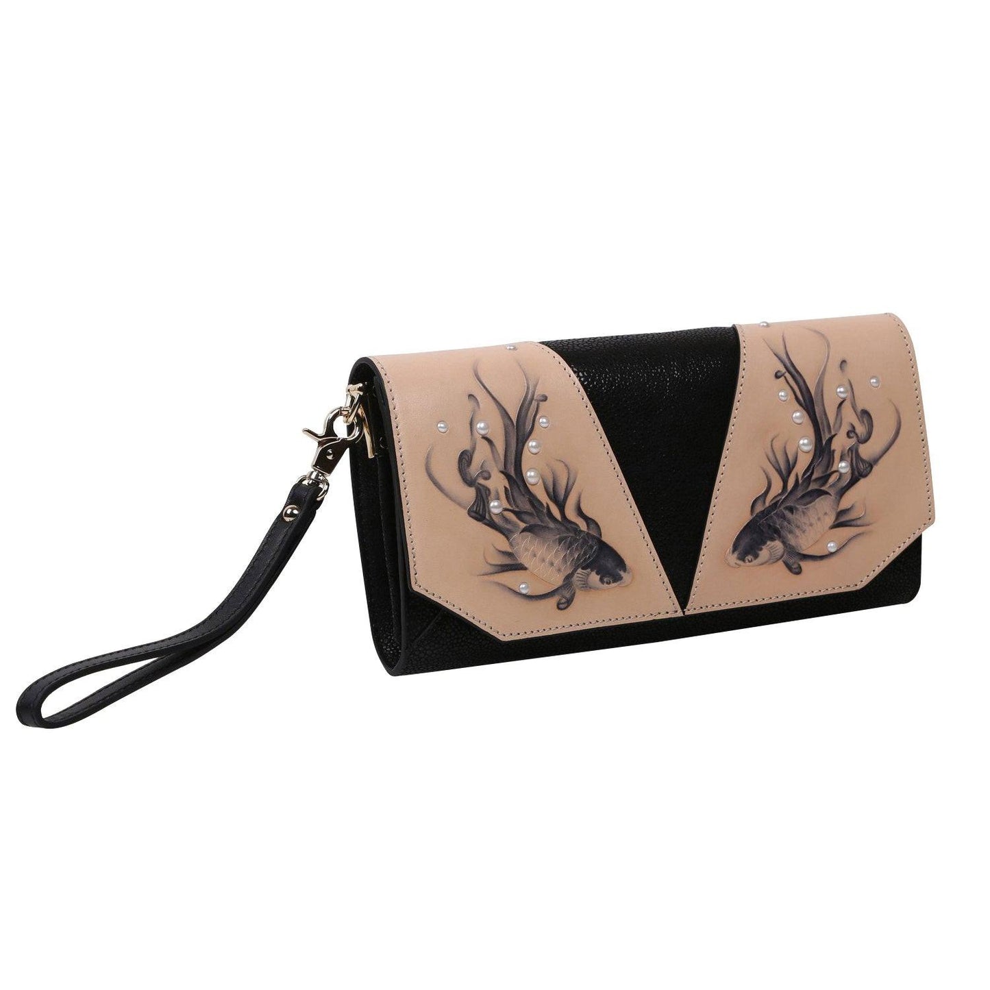 Elegant crossbody bag and stylish clutch combination perfect for formal occasions and daily use