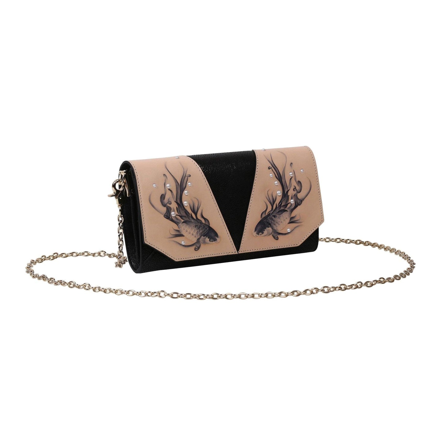 Elegant crossbody bag and stylish clutch combination perfect for formal occasions and daily use