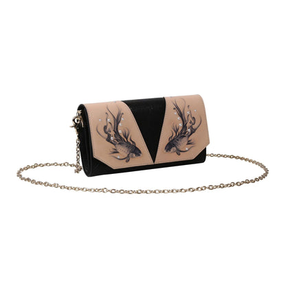 Elegant crossbody bag and stylish clutch combination perfect for formal occasions and daily use