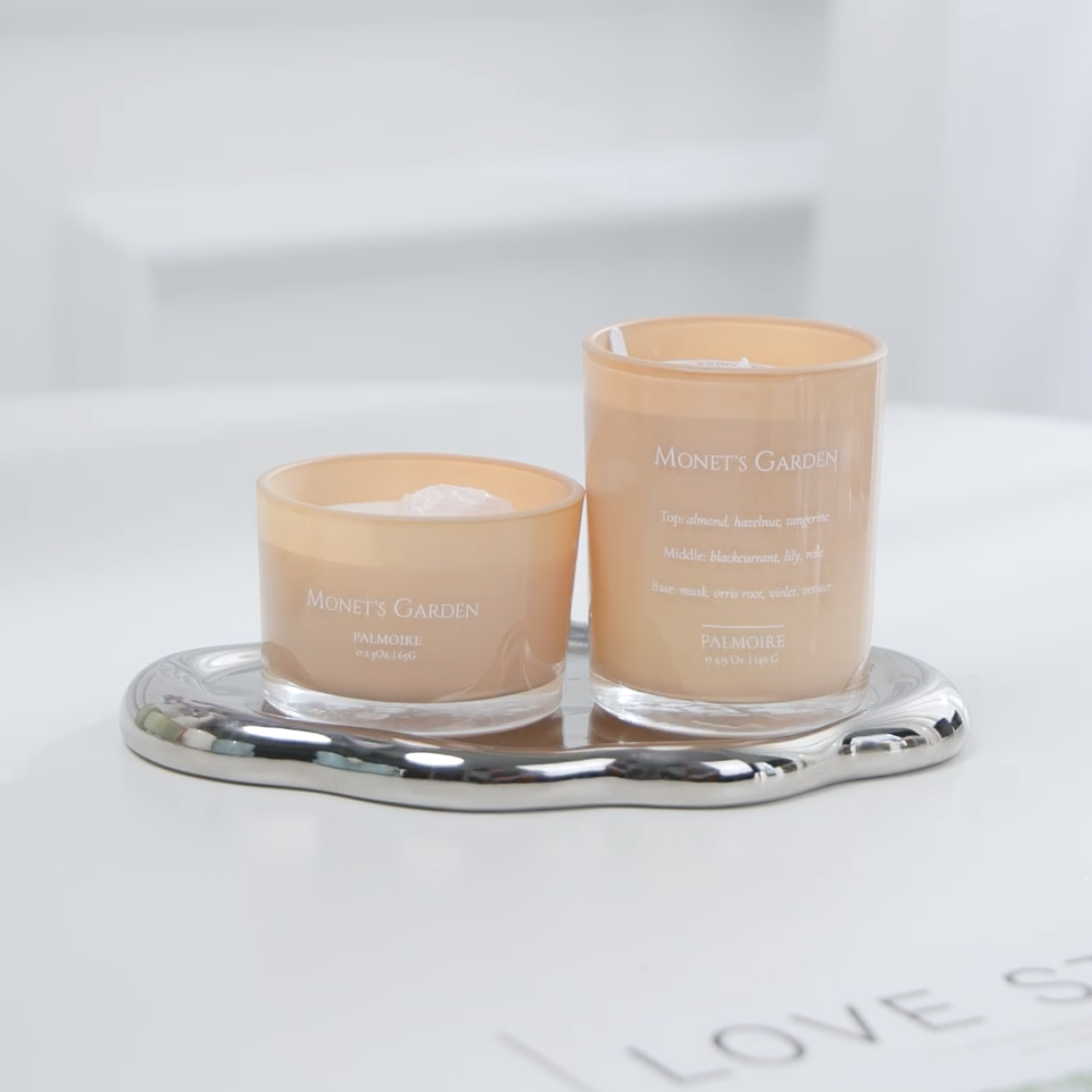 Monet's Garden candle set showcasing elegant floral scents and peaceful ambiance