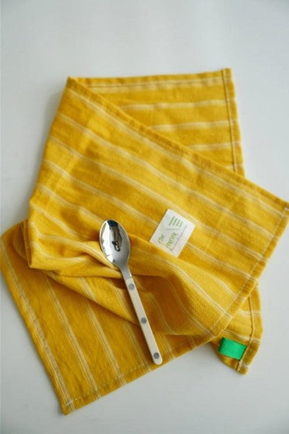 Retro Farmhouse French Linen Stripe Placemat for Elegant Table Setting