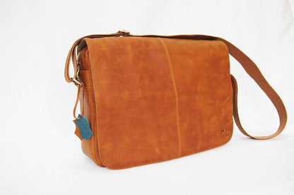 Vintage by MJ - Handmade Moroccan Leather Unisex Messenger Bag