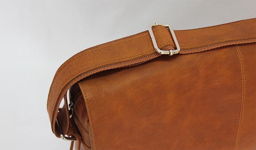 Vintage by MJ - Handmade Moroccan Leather Unisex Messenger Bag