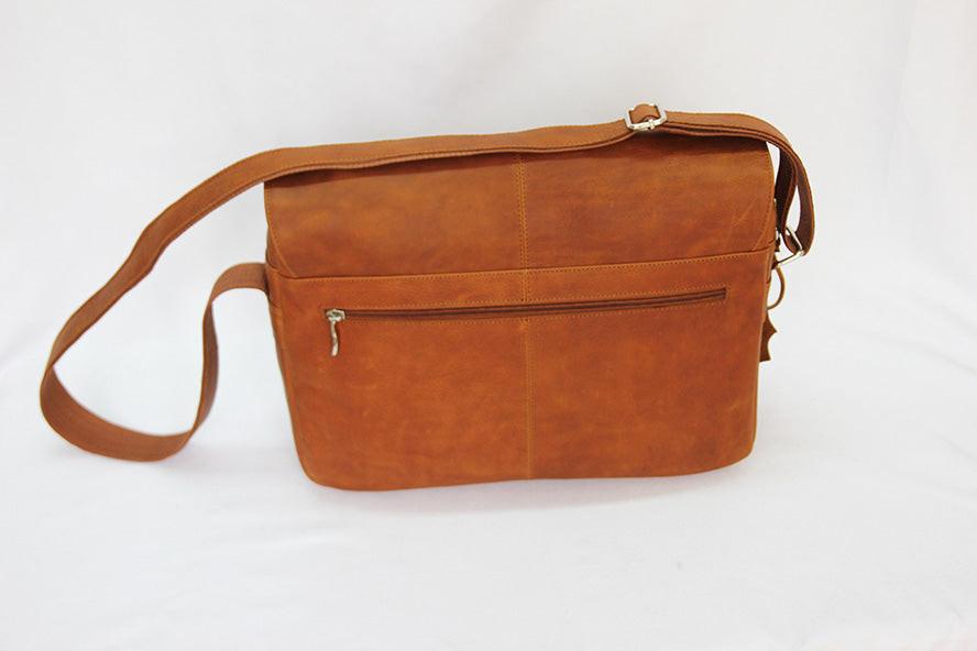Vintage by MJ - Handmade Moroccan Leather Unisex Messenger Bag