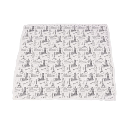 Pearl Polka Dot and London, Paris, New York Bamboo Muslin Newcastle Blanket